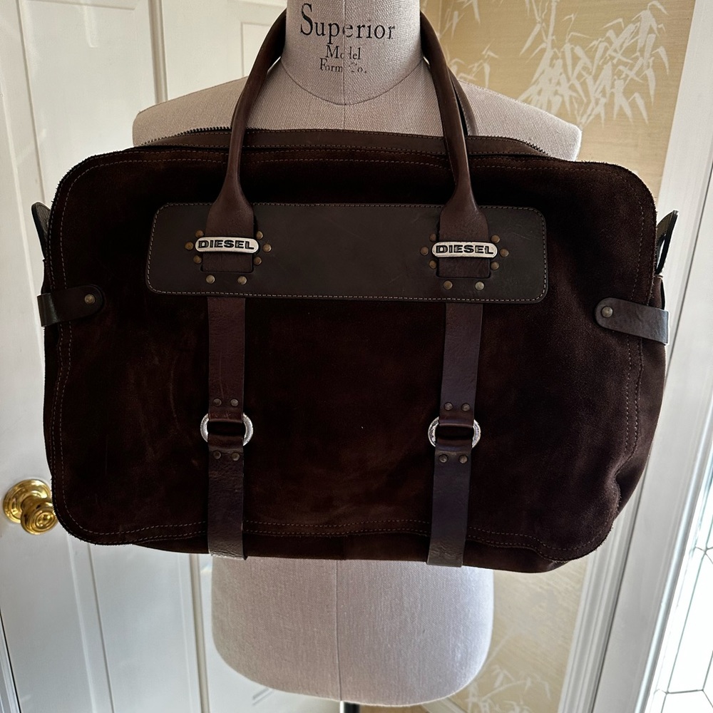 Diesel Black Gold | Brown Suede Leather Bag | Vintage